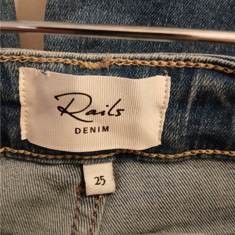 Rails Denim SZ 25 The Getty High Rise Wide Leg Denim Jeans East Coast Wash NWT - Picture 6 of 6
